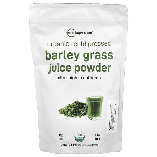 Micro Ingredients, Organic Barley Grass Juice Powder, 10 oz (283 g) — product photo 1