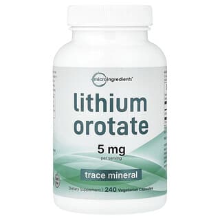 Micro Ingredients, Orotato de litio, 240 cápsulas vegetales (2,5 mg por cápsula)