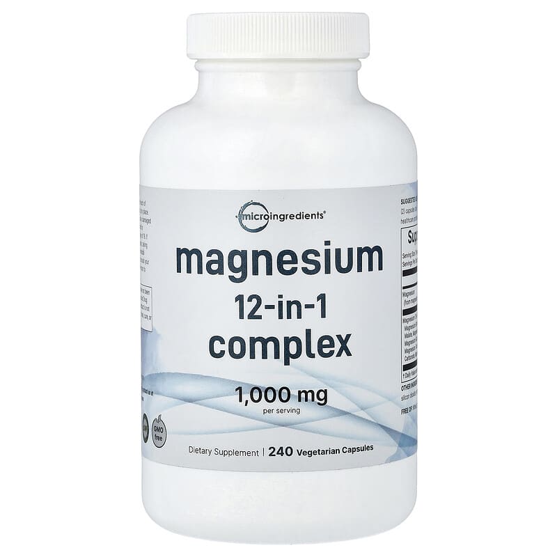 Magnesium 12-in-1 Complex, 240 Vegetarian Capsules (500 mg per