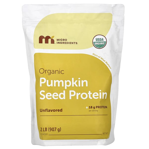 Micro Ingredients, 스포츠, 유기농 호박씨 단백질 분말, 무맛, 907g (2 lb)