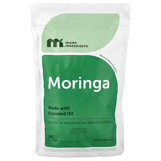 Micro Ingredients, Moringa with Oil of Oregano, Black Seed Oil & Omega-3, 240 Softgels