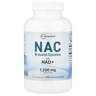 Micro Ingredients, NAC med NAD+, 240 vegetarkapsler