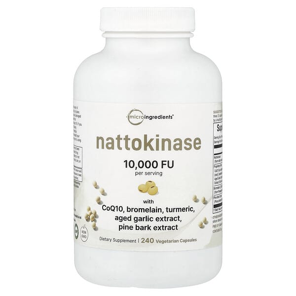 Micro Ingredients, Nattokinase, 240 Vegetarian Capsules
