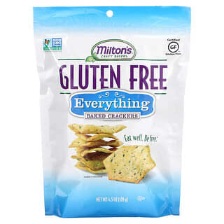 Milton's Craft Bakers, Gluten Free Baked Crackers, Everything, 4.5 oz (128 g)