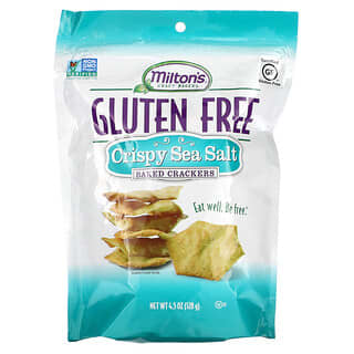 Milton's Craft Bakers, Gluten Free Baked Crackers, Crispy Sea Salt, 4.5 oz (128 g)