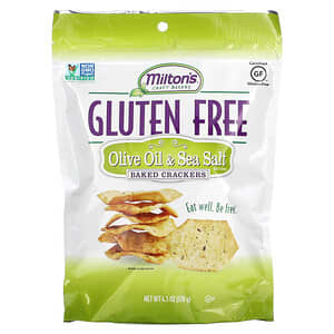 Milton's Craft Bakers, Gluten Free Baked Crackers, Olive Oil & Sea Salt with Olives, 4.5 oz (128 g)'
