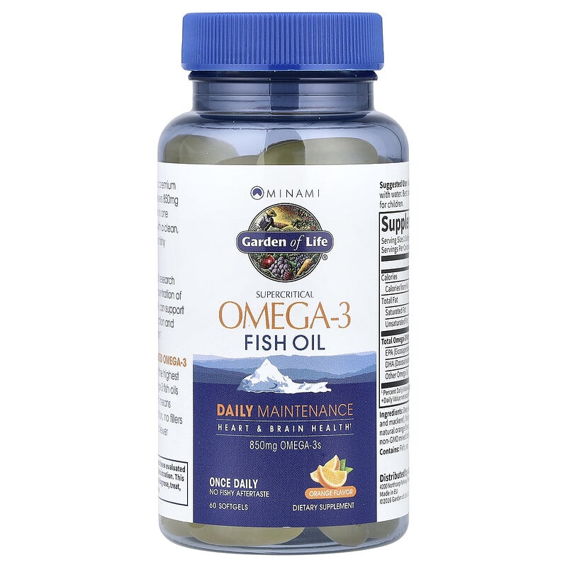 Garden of Life®, Supercritical Omega-3 Fish Oil, Orange, 60 Softgels
