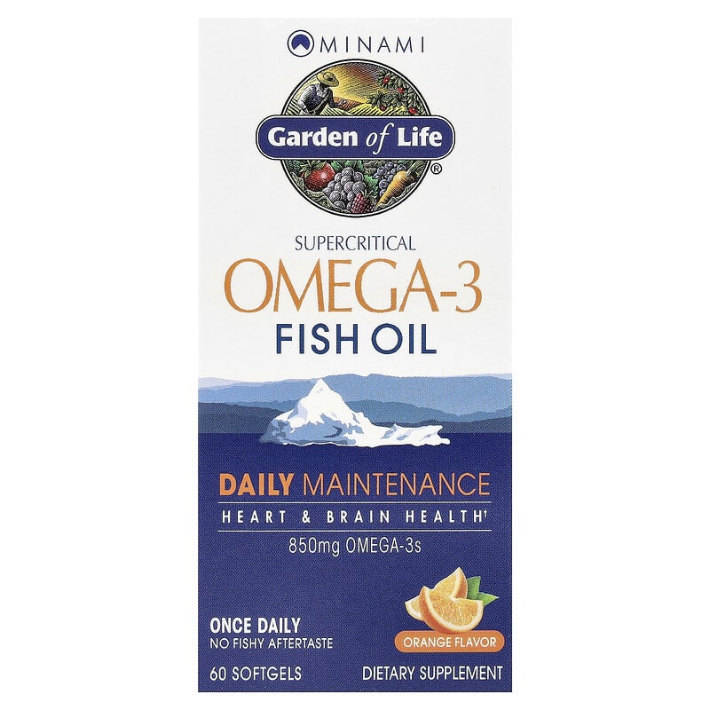 Garden of Life®, Supercritical Omega-3 Fish Oil, Orange, 60 Softgels