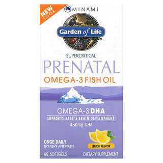 Minami Nutrition, Wichtige Schwangerschaftsvorsorge, Omega-3 Fischöl, Zitronengeschmack, 60 Gelatinekapseln