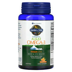 Minami Nutrition, 植物DHA，超臨界Omega-3補充劑，橘子味，60粒軟膠囊