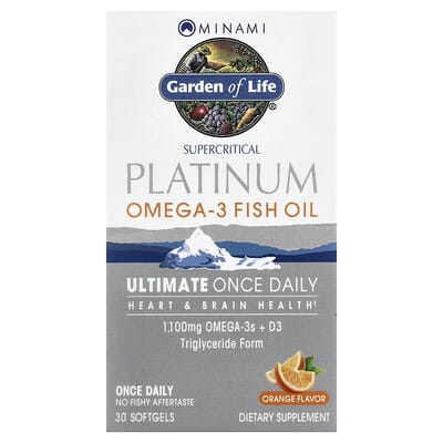 Minami Nutrition, Platinum, Omega-3 Fish Oil, Orange, 30 Softgels