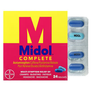Midol, В комплекте, 24 капсулы