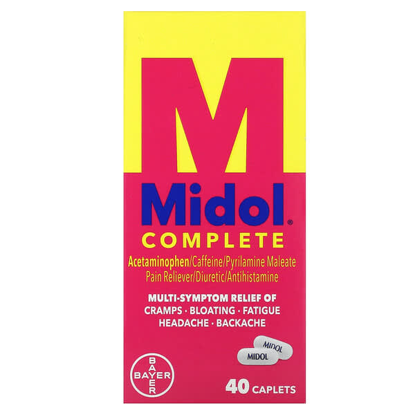 Midol, สมบูรณ์ บรรจุ 40 เม็ด