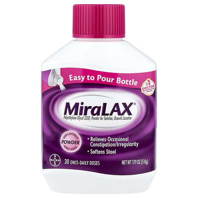 MiraLAX, Powder, Unflavoured, 17.9 oz (510 g)