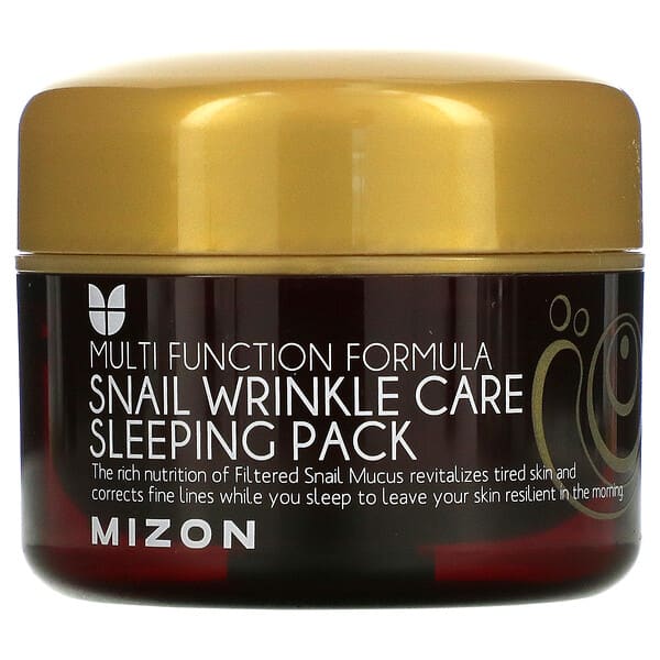 Mizon (ميزون)‏, كيس النوم للعناية بالتجاعيد من الحلزون ، 2.70 أونصة سائلة (80 مل)