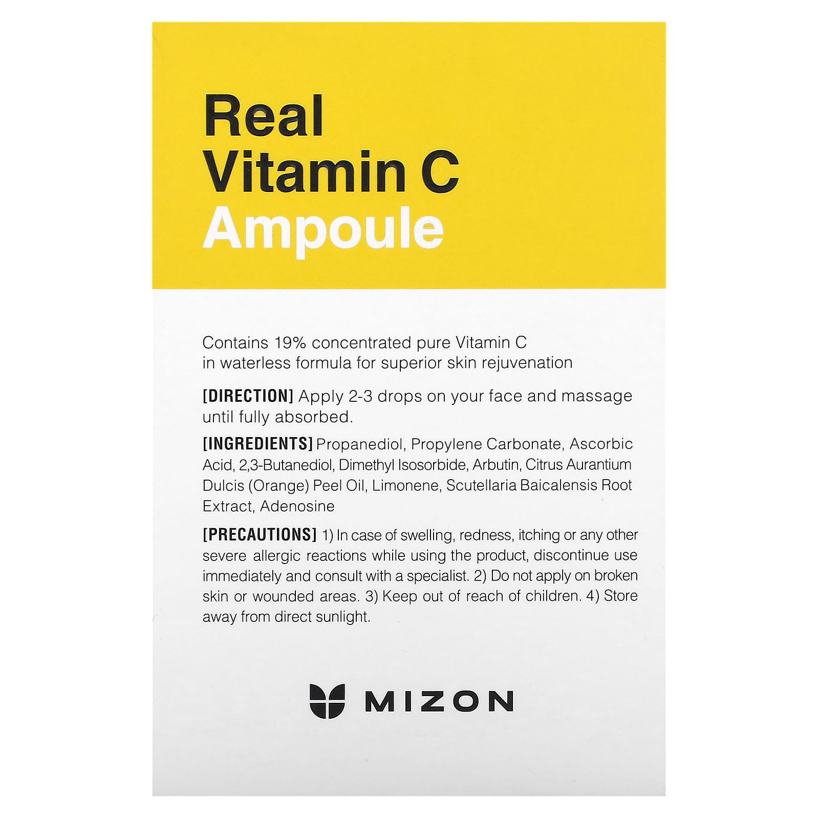 Mizon, Real Vitamin C Ampoule, 1.01 fl oz (30 ml)