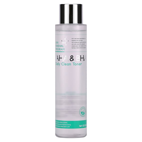 Mizon, Tónico de limpieza diaria con AHA y BHA, 150 ml (5,07 oz. Líq.)