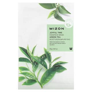 Mizon, 快樂時光精華美容面膜，綠茶，1 片，0.81 盎司（23 克）