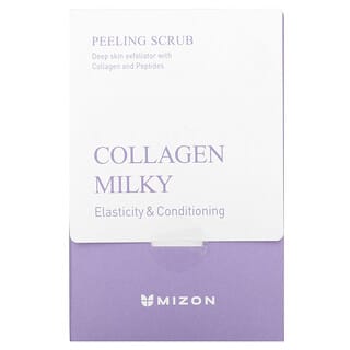 Mizon, Collagen Milky Peeling Scrub, Fragrance Free, 40 Piece, 5 g each