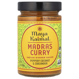 Maya Kaimal, Salsa india a fuego lento con curry de Madras, Picante, 354 g (12,5 oz)