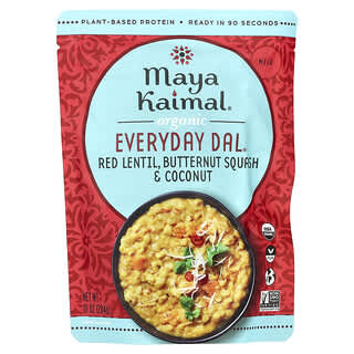 Maya Kaimal, 유기농 Everyday Dal, 레드 렌틸콩 + 버터넛 스쿼시 + 코코넛, 284g(10oz)