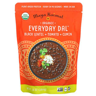 Maya Kaimal, Organic Everyday Dal, Black Lentil + Tomato + Cumin, 10 oz (284 g)