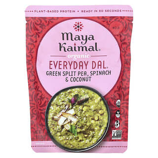 Maya Kaimal, Dal diario orgánico, guisante partido verde, espinaca y coco, 284 g (10 oz)