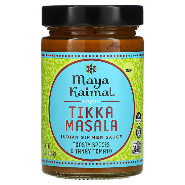 Maya Kaimal, 全素 Tikka Masala，印度炖酱，温和，番茄香辛料和香浓番茄，12.5 盎司（354 克）