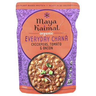 Maya Kaimal, Chana orgánica para todos los días, Garbanzos, tomate y cebolla, 284 g (10 oz)