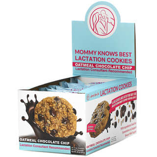 Mommy Knows Best, Lactation Cookies, печенье с овсяно-шоколадной крошкой, 10 шт., 57 г (2 унции) каждое