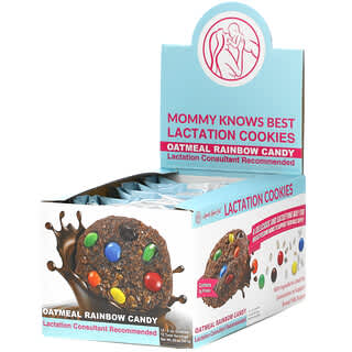 Mommy Knows Best, Lactation Cookies, овсяные радужные конфеты, 10 штук по 2 унции