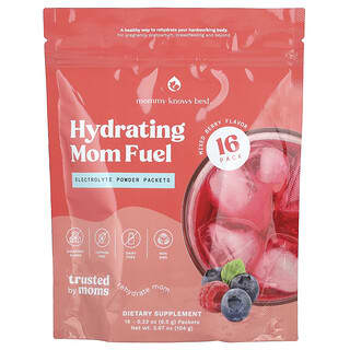 Mommy Knows Best, Hydrating Mom Fuel, ягодное ассорти, 16 пакетиков по 6,5 г (0,23 унции)