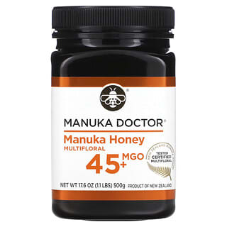 Manuka Doctor, عسل المانوكا متعدد النكتار، MGO 45+، 1.1 رطل (500 جم)