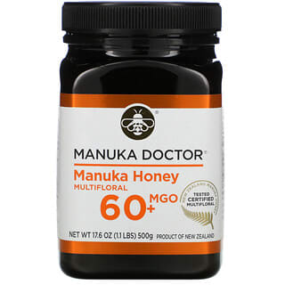 Manuka Doctor, 麥盧卡蜂蜜雜花，MGO 60+，17.6 盎司（500 克）