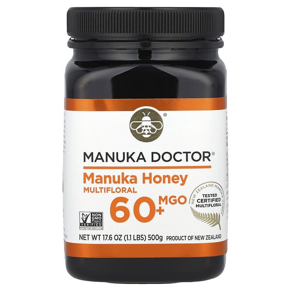 Manuka Doctor, 麥盧卡蜂蜜雜花，MGO 60+，17.6 盎司（500 克）