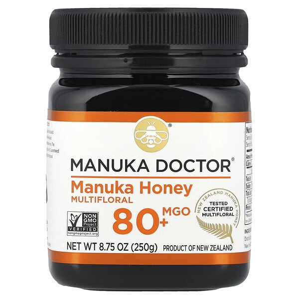 Manuka Doctor, 麥盧卡蜂蜜百花蜜，MGO 80+，8.75 盎司（250 克）
