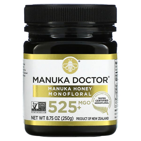 Manuka Doctor‏, عسل المانوكا أحادي النكتار، MGO 525+ 8.75 أونصة (250جم)