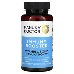 Manuka Doctor, Immune Booster, Vitamin C & Zinc + Manuka Honey, 30 Capsules