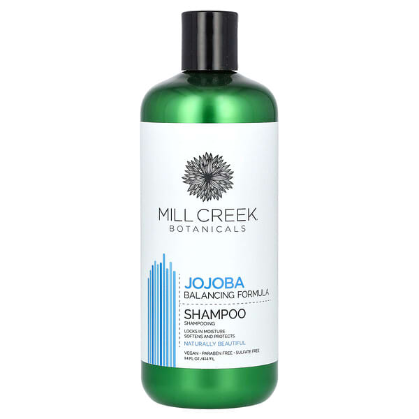 Mill Creek Botanicals, Jojoba Balancing Formula Shampoo, Naturally Beautiful, 14 fl oz (414 ml)