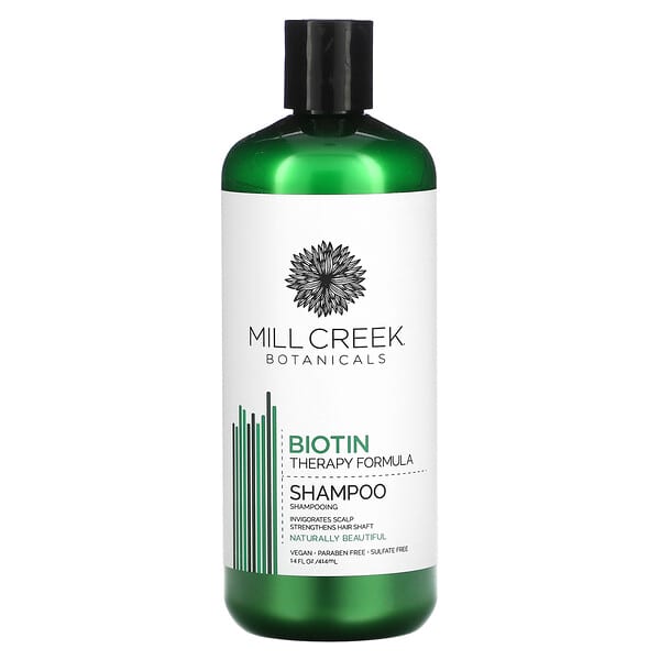 Mill Creek Botanicals, Biotin Shampoo, Therapy Formula, 14 fl oz (414 ml)