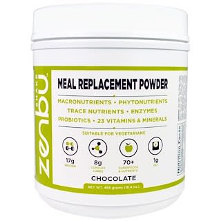 Madre Labs, Zenbu Shake, Meal Replacement Powder, With Prebiotics, Probiotics and Plant-Based Protein, Chocolate Flavor, 16.4 oz. (465 g)