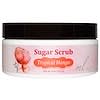 Sugar Scrub, Tropical Mango مقشر لطيف بالأرغان وزيوت مارولا + زبدة الشيا، 8 أوقية. (227 غرام)