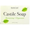 Castile Peppermint, Bar Soap, Vegan, 5 oz (141 g)