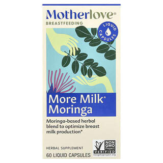 Motherlove, Allaitement, Formule More Milk à base de moringa, 60 capsules liquides