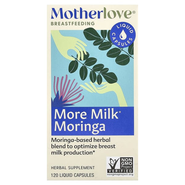 Motherlove, Breastfeeding, More Milk Moringa, 120 Liquid Capsules — product photo 1