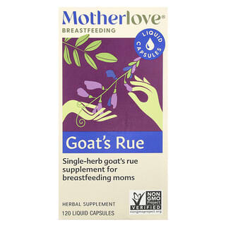 Motherlove, 모유 수유, Goat'srue, 525mg, 액상 캡슐 120정