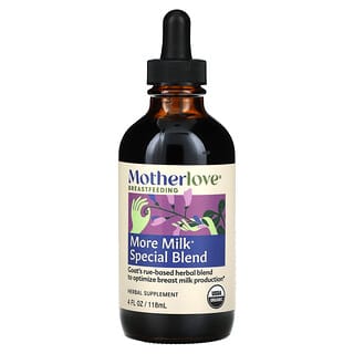 Motherlove, Allattamento al seno, più latte, miscela speciale, 118 ml