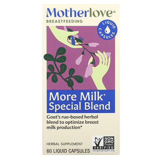 Motherlove, для грудного вскармливания, специальная смесь More Milk, 60 капсул с жидкостью