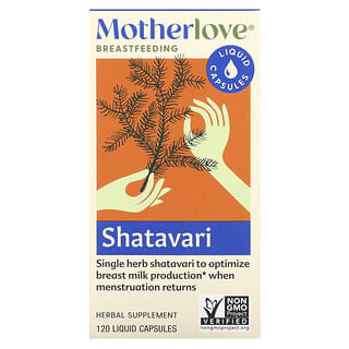 Motherlove, Lactancia, Shatavari, 120 cápsulas líquidas