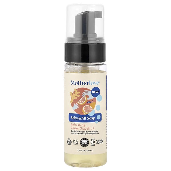 Motherlove, 베이비 & 올 솝, 리프레싱 진저 자몽, 168ml(5.7fl oz)